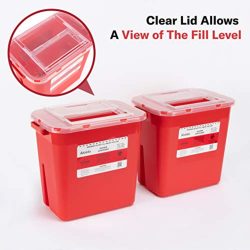 Agna Sharps Container for Home Use 2 Gallon Biohazard Needle and Syringe Disposal Professional Medical Grade FDA 510k